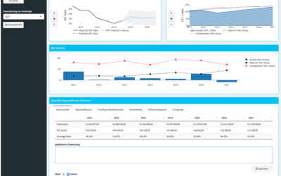 Improving credit rating system, loan application effectiveness, NPL and CET-1 ratio forecasting